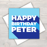 Male Personalised Birthday Card - Block
