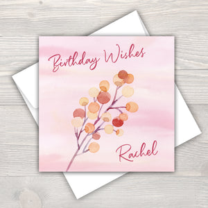 Female Personalised Birthday Card - Honesty