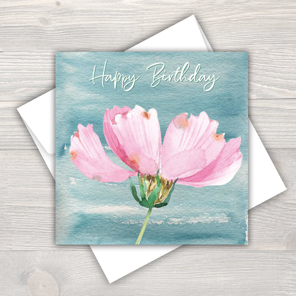 Female Birthday Card - Flower