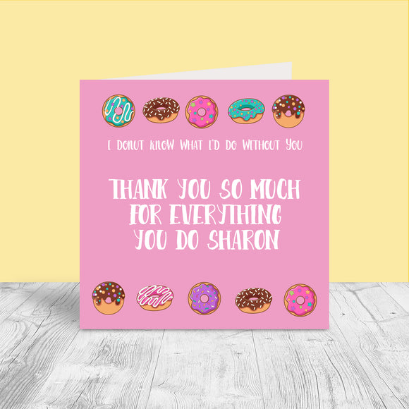 Thank You Card - Small Donuts