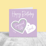 Personalised Female Scratch Off Heart Card - Lines