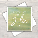 Female Personalised Birthday Card - Watercolour