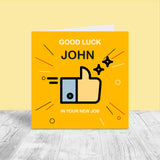 Personalised Good Luck Card - Thumbs Up