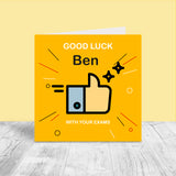 Personalised Good Luck Card - Thumbs Up