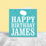 Male Personalised Birthday Card - Balloon