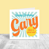 Male Personalised Birthday Card - Sunburst