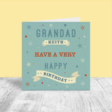 Grandad Personalised Birthday Card - Scroll