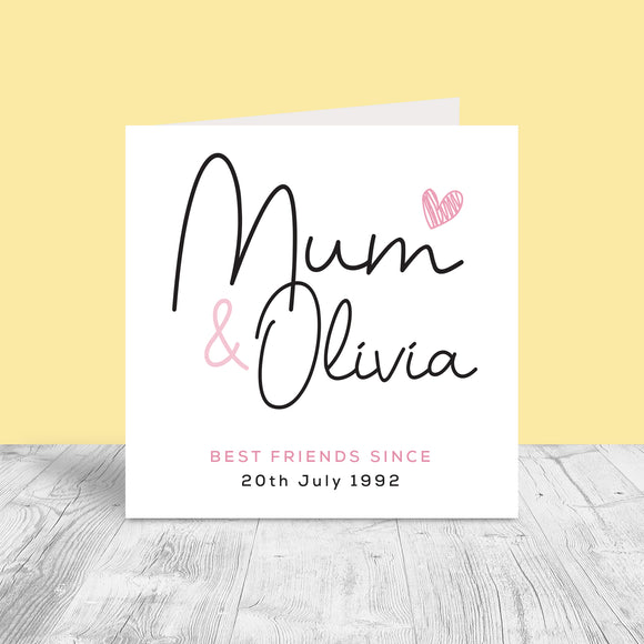 Personalised Mother's Day Card - Mum &…