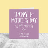 Personalised Mother's Day Card - Happy 1st Mother's Day (Heart)