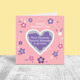 Personalised Mother's Day Scratch Off Heart Card - Flower Ring