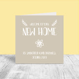 Personalised New Home Card - Flower