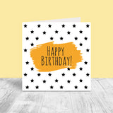 Unpersonalised Happy Birthday Card Pack (4) - Grunge