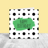 Unpersonalised Happy Birthday Card Pack (4) - Grunge