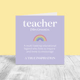Personalised Thank You Teacher – Rainbow