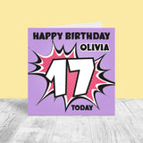 Teens Personalised Birthday Card - Kapow!