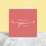 Personalised Thinking of You Card - Simple