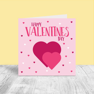 Unpersonalised Valentines Card - 2 Hearts