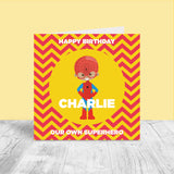 Kids Personalised Birthday Card - Superhero