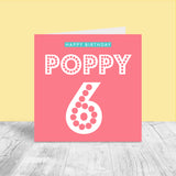 Kids Personalised Birthday Card - Dots